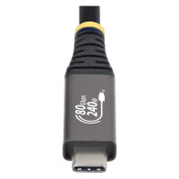 StarTech 1m USB4 Kabel 80Gbps USB-IF-zertifiziertes USB-C Ladekabel 240W 8K 120Hz-4K 240Hz DP2.1monitorkabel Thunderbolt 4