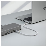 StarTech 1m USB4 Kabel 80Gbps USB-IF-zertifiziertes USB-C Ladekabel 240W 8K 120Hz-4K 240Hz DP2.1monitorkabel Thunderbolt 4 Weiss