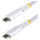 StarTech 3m Weisses USB-C Ladekabel 60W 3A PD Zweischichtige geflochtene Nylon-TPE-Hulle Robustes USBC Laptop-Handy Ladekabel