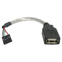 StarTech 6in USB 2.0 Cable - USB A Female to USB...