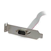 StarTech 1 Port 16in DB9 Serial Port Bracket to 10 Pin Header - Low Profile