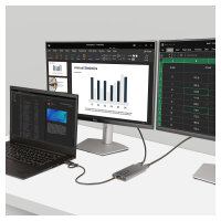 StarTech USB-C to Dual-HDMI Adapter, USB-C or A to 2x HDMI, 4K 60Hz, 100W PD Pass-Through, 1ft (30cm)