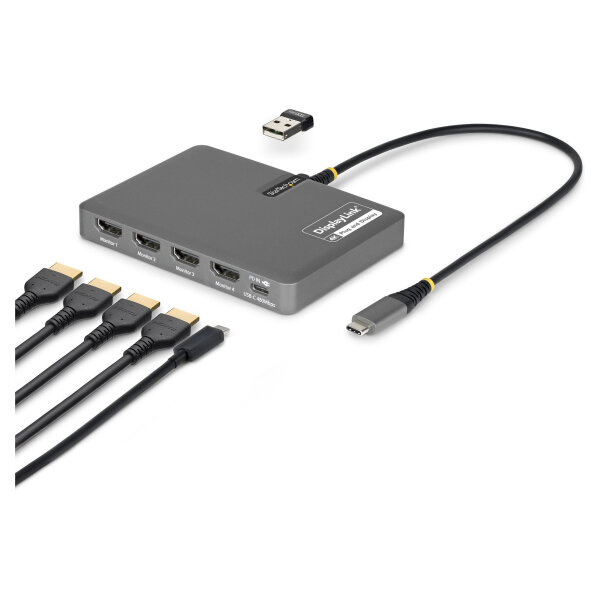 USB-C TO QUAD HDMI ADAPTER ADAPTER 4K 60HZ HDMI PD