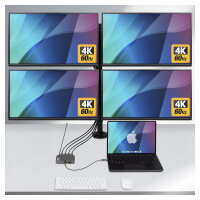 USB-C TO QUAD HDMI ADAPTER ADAPTER 4K 60HZ HDMI PD