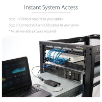 StarTech KVM Console to Laptop USB 2.0 Portable Crash Cart Adapter with File Transfer & Video Capture - Portable KVM Console