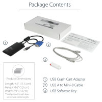 StarTech KVM Console to Laptop USB 2.0 Portable Crash Cart Adapter with File Transfer & Video Capture - Portable KVM Console