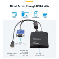 StarTech KVM Console to Laptop USB 2.0 Portable Crash Cart Adapter with File Transfer & Video Capture - Portable KVM Console