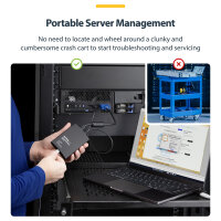 StarTech KVM Console to Laptop USB 2.0 Portable Crash Cart Adapter with File Transfer & Video Capture - Portable KVM Console