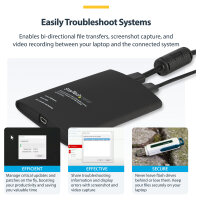 StarTech KVM Console to Laptop USB 2.0 Portable Crash Cart Adapter with File Transfer & Video Capture - Portable KVM Console