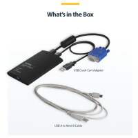 StarTech KVM Console to Laptop USB 2.0 Portable Crash Cart Adapter with File Transfer & Video Capture - Portable KVM Console