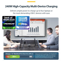 4-PORT USB-C CHARGER 240W .