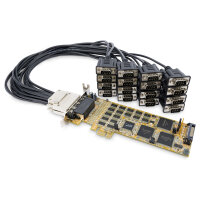 StarTech 16 Port PCI Express Seriell Karte - Low Profile - High Speed PCIe Seriell Karte mit 16 DB9 RS232 Ports