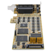 StarTech 16 Port PCI Express Seriell Karte - Low Profile - High Speed PCIe Seriell Karte mit 16 DB9 RS232 Ports