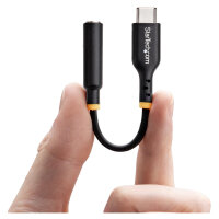 StarTech.com USB-C Audio Adapter to 3.5mm TRRS Jack, Headphone Aux Dongle
