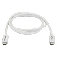 StarTech Thunderbolt 3 Cable - 20Gbps - 1m - White - Thunderbolt USB and DisplayPort Compatible
