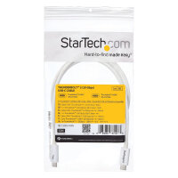 StarTech Thunderbolt 3 Cable - 20Gbps - 1m - White - Thunderbolt USB and DisplayPort Compatible