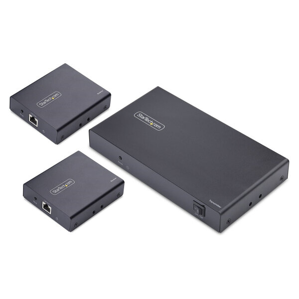 StarTech 4-Port HDMI Extender und Splitter uber CAT6 4K 60Hz bis 70m Lnge 1x4 HDMI uber Netzwerkkabel-LAN Kabel Verteilerkit