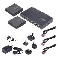 StarTech 4-Port HDMI Extender und Splitter uber CAT6 4K 60Hz bis 70m Lnge 1x4 HDMI uber Netzwerkkabel-LAN Kabel Verteilerkit