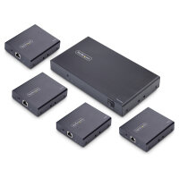 StarTech 4-Port HDMI Extender und Splitter uber CAT6 4K 60Hz bis 70m Lnge 1x4 HDMI uber Netzwerkkabel-LAN Kabel Verteilerkit