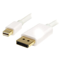 StarTech 2m 6 ft White Mini DisplayPort to DisplayPort...