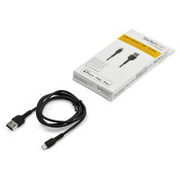 StarTech USB auf Lightning Kabel - 1m - MFi zertifiziertes Lightning Kabel - robust und strapazierfhig - schwarz