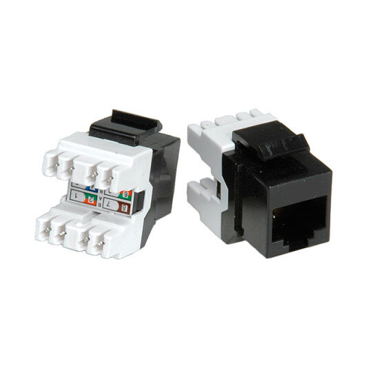 ROLINE Kat.5e Class D Keystone RJ-45 ungeschirmt schwarz