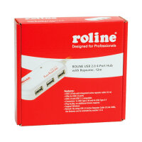 ROLINE USB 2.0 4-Port Hub mit Repeater 12m