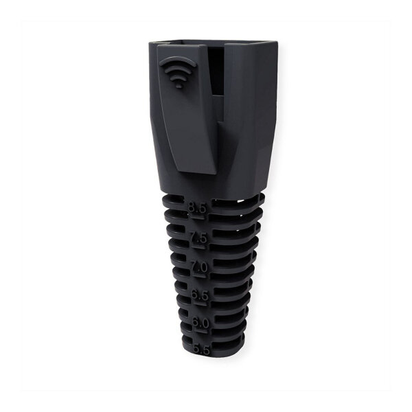ROLINE Knickschutztlle fr RJ-45, 10 Stck, schwarz