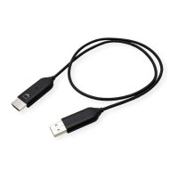 ROLINE Drahtloses P2P-Anzeige-Dongle-Set, Tx+Rx, Wireless USB-C zu HDMI, 1080p, 20 m