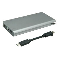 ROLINE USB Typ C Dockingstation, HDMI 4K, VGA, 2x USB 3.2 Gen 1, LAN, PD, Cardreader