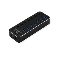 ROLINE USB 3.2 Gen 1 Notebook Hub, 7 Ports, einzeln schaltbar
