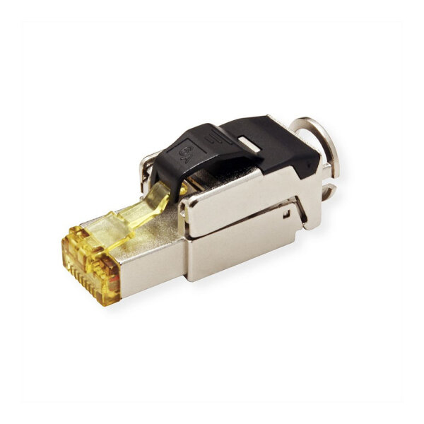 ROLINE feldkonfektionierbarer RJ-45 Stecker Cat.6A (Class EA), STP, silberfarben