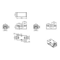 ROLINE RJ-45 Kupplung geschirmt, Cat.6A (Class EA), Metallgehuse