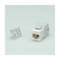 ROLINE Cat.6 (Class E) Keystone, ungeschirmt, werkzeuglos, weiss