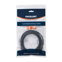 Patchkabel RJ45 U/UTP Cat6 0.50m Hebelschutz schw