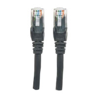 Patchkabel RJ45 U/UTP Cat6 1.00m Hebelschutz schw