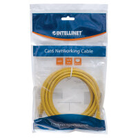 Patchkabel RJ45 U/UTP Cat6 2.00m Hebelschutz gelb