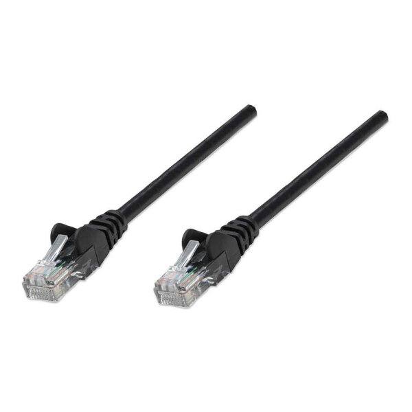 Patchkabel RJ45 U/UTP Cat6 5.00m Hebelschutz schw