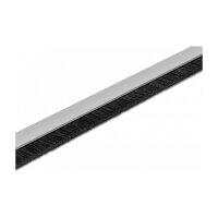 Bürstenstreifen 20 mm mit Alu-Profil gerade - Länge 1 m