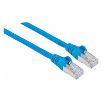 Patchkabel Cat6a-Stecker/Cat7-Rohkabel 0,25m blau