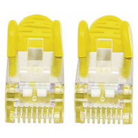 Patchkabel Cat6a-Stecker/Cat7-Rohkabel 1,5m gelb