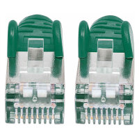 Patchkabel Cat6a-Stecker/Cat7-Rohkabel 3m grün