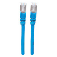 Patchkabel Cat6a-Stecker/Cat7-Rohkabel 5m blau