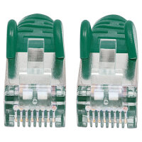 Patchkabel RJ45 S/FTP Cat6 Kupfer LSZH 1,0m grün