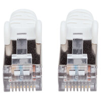 Patchkabel RJ45 S/FTP Cat6 7,5m LSZH Hebels. weiß