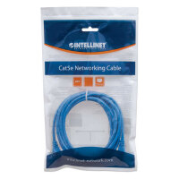 Patchkabel RJ45 U/UTP Cat6 0.50m Hebelschutz blau