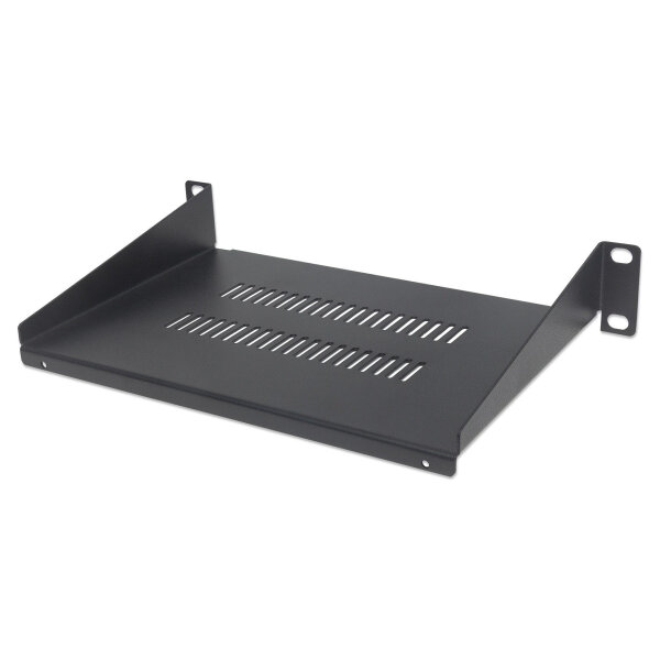 INTELLINET 10" Fachboden 150mm Frontmont. 1HE perforiert sw