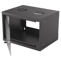INTELLINET Wandverteiler 19" 6 HE 540x400 Flatpack schwarz