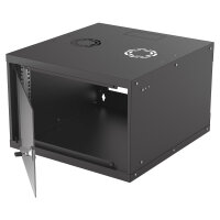 INTELLINET Wandverteiler 19" 6 HE 540x560 Flatpack schwarz