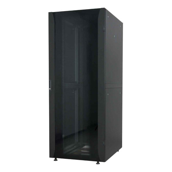 INTELLINET 48,3cm 19zoll Netzwerkschrank Premium Line 22 HE 1322x600x800mm HxBxT vollstaendig montiert Traglast 2000kg grau